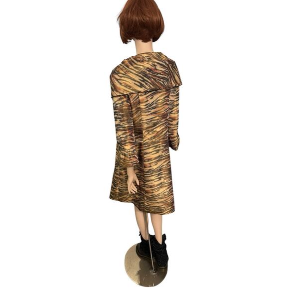 Betsey Johnson Black Label Tiger Coat Size 10 Regency Mobwives Y2K - Picture 6 of 9